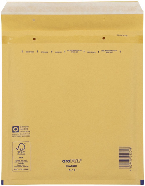 Arofol ® Luftpolstertaschen Nr. 5, 220x265 mm, braun, 100 Stück
