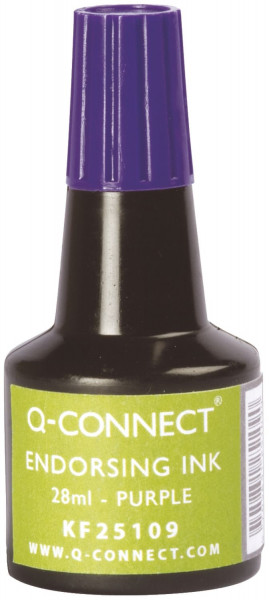 Q-Connect Stempelfarbe violett ohne Öl, 28ml