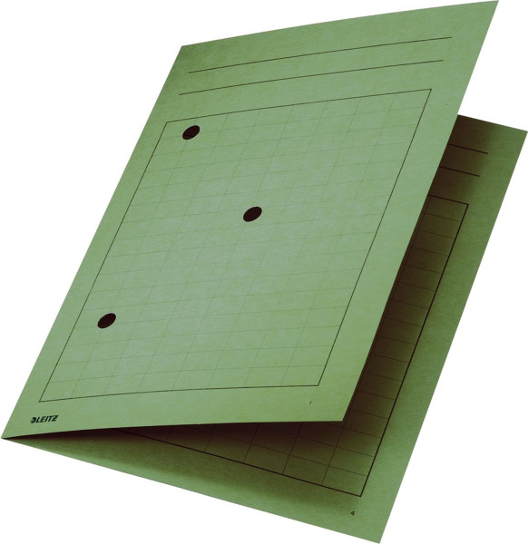 Leitz 3998 Umlaufmappe grün, A4, Gitterdruck, Manilakarton 320g
