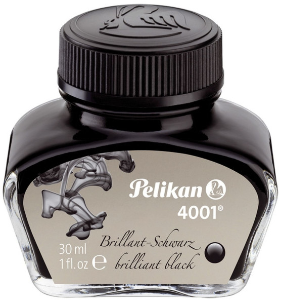 Tinte 4001® - 30 ml Glas, brillant-schwarz