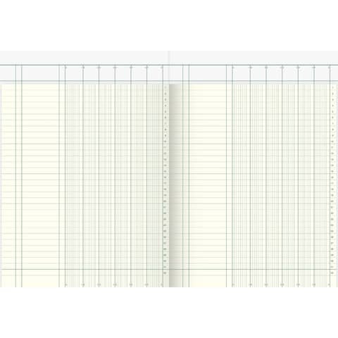 KE Spaltenbuch A4 Kopfleisten Ausführung Schema über 1 Seite, 6 Spalten