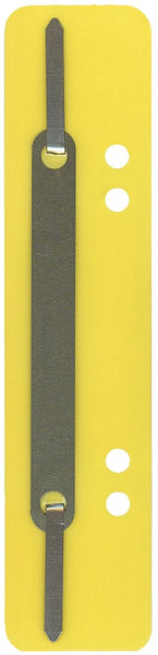 Q-Connect Heftstreifen gelb PP, kurz Deckleiste Metall, 25 Stück