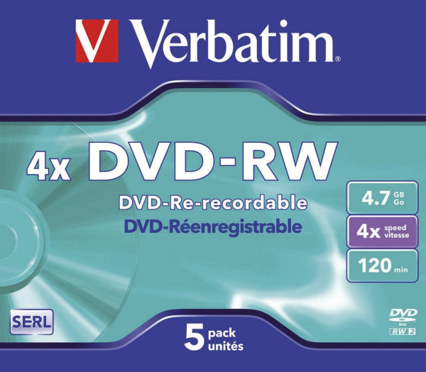 Verbatim DVD-RW Matt Silver 4x