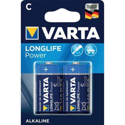 Varta Batterien HIGH ENERGY - Baby LR14 C, 1,5 V VE 2 Stück
