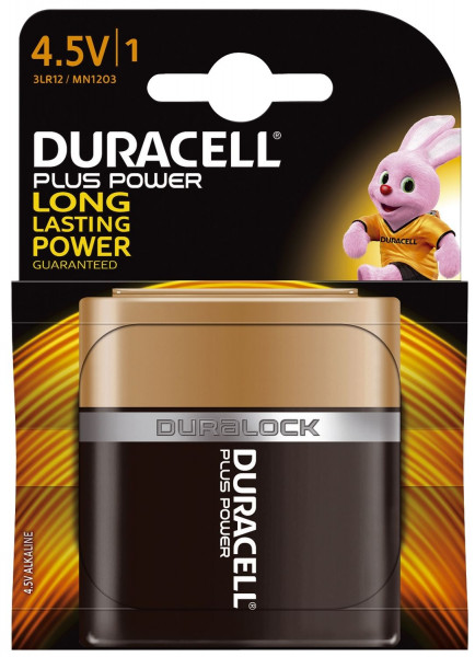 Duracell Flachbatterie 3R12 4,5 V Batterien PLUS POWER Alkaline