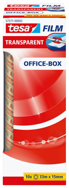 Tesa 57371 Klebefilm 15mmx33m Office Box 10 Rollen transparent