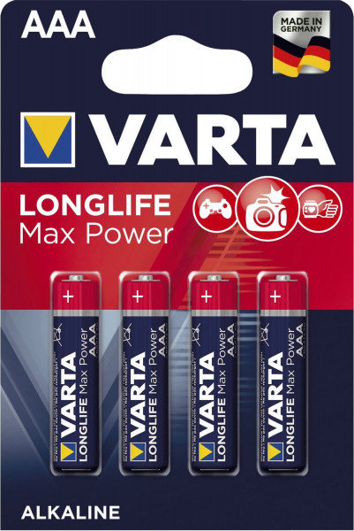 Varta Batterien MAX TECH Alkaline - Micro LR03 AAA, 1,5 V VE 4 Stück