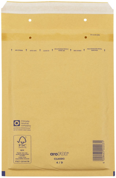 Arofol ® Luftpolstertaschen Nr. 4, 180x265 mm, braun, 100 Stück