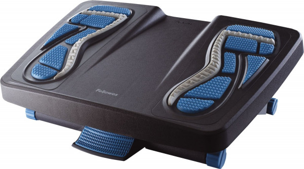 Fellowes® Fußstütze Energizer - Reflexzonen-Massageoberfläche, schwarz-blau