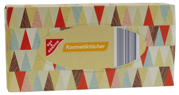 Gut & Günstig Kosmetiktücher - 90 Stück, 3-lagig