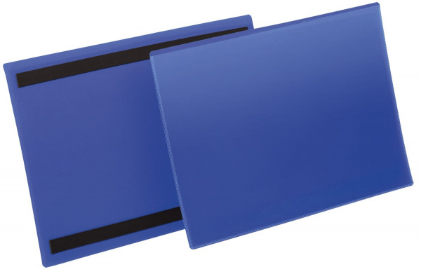 Kennzeichnungstasche - magnetisch, A4 quer, PP, dokumentenecht, dunkelblau, 50 Stück