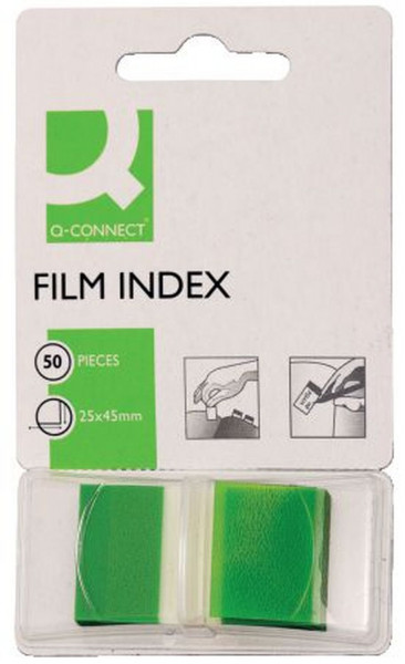 Q-Connect Index Haftstreifen 25 x 43 mm, grün