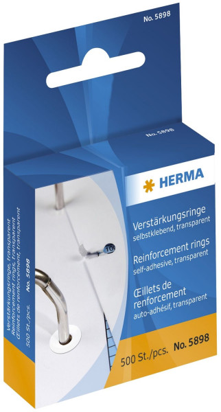 Herma 5898 Verstärkungsringe transparent selbstklebend auf Rolle Ø 12 mm 500 St.