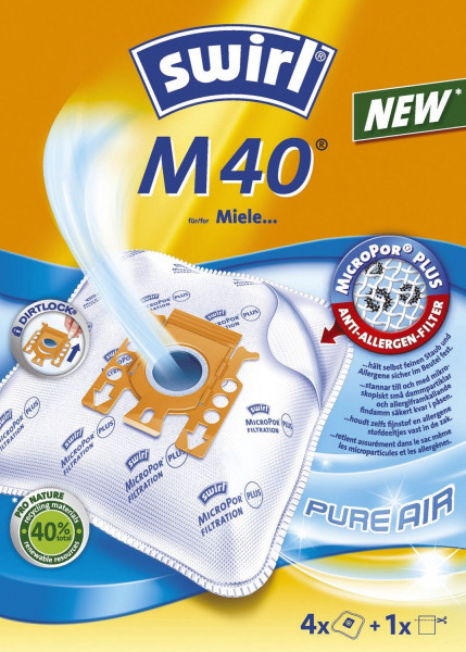 Swirl® Staubfilter Beutel Marke Miele M 40/M54 AirSpace