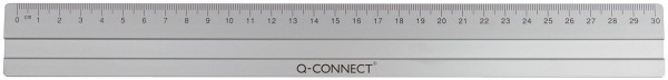 Q-CONNECT Lineal Alu - 30 cm, silber