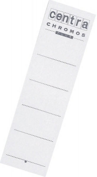 Centra Rückenschilder zum Einstecken Karton, kurz/breit, 10 Stück, weiß
