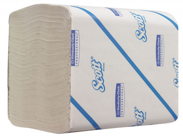 Kimberly-Clark® AQUARIUS* Einzelblatt Toilet Tissue 2-lagig - weiß, 220 Bl/ Pack,