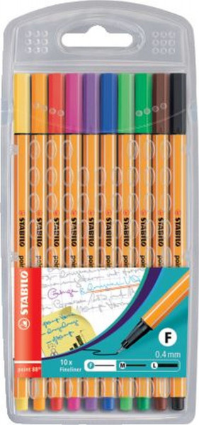 Fineliner point 88® Etui, mit 10 Stiften