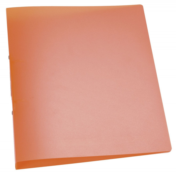 Q-Connect Ringbuch orange-transparent - A4, 2-Ring, Ring-Ø 25 mm,