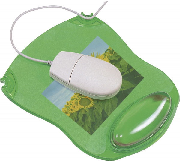 Q-Connect® Mousepad mit Gelauflage - grün-transparent