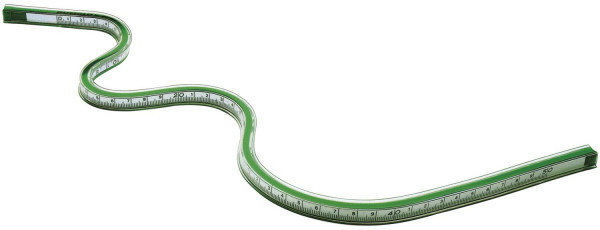 Rumold Flexibles Kurvenlineal mit mm-Teilung, 50 cm