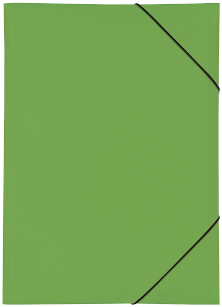 Gummizugmappe A3 grün PP 3 Einschlagklappen