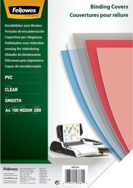 Deckblätter - A4, PVC, transparent, 100 Stück