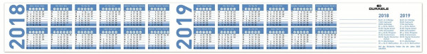 Schreibunterlagen Ersatzkalender für Durable 7201,7203, 7204,7205& 7215 - 59 x 7 cm, weiß