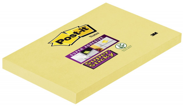 Post-it® 655 Haftnotiz Notes, 127x76mm, kanariengelb, 90 Blatt