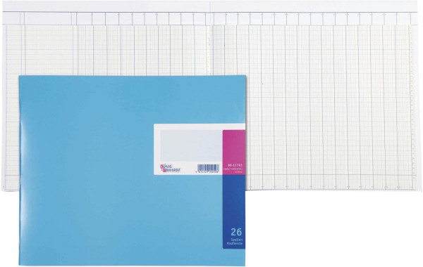 Spaltenbuch in Kopfleisten-Ausführung - 348 x 257 mm, 26 Spalten