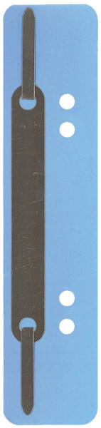 Q-Connect Heftstreifen hellblau PP, kurz Deckleiste Metall, 25 Stück