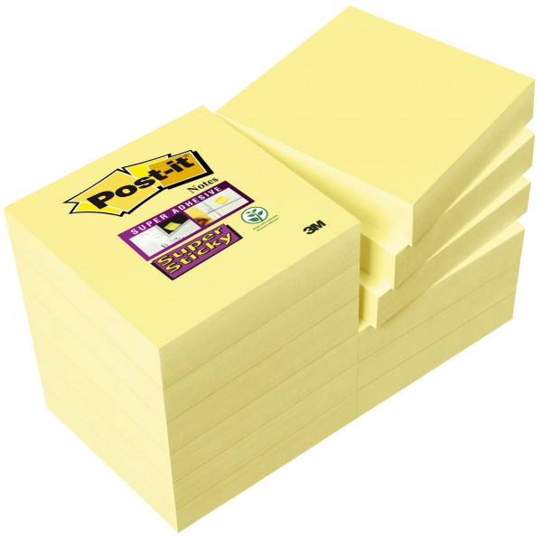 Post-it® 622 Haftnotizblock, 51x51xmm, kanariengelb, 12x90 Blatt