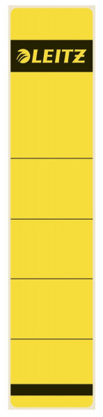 1643 Rückenschilder - Papier, kurz/schmal, 10 Stück, gelb