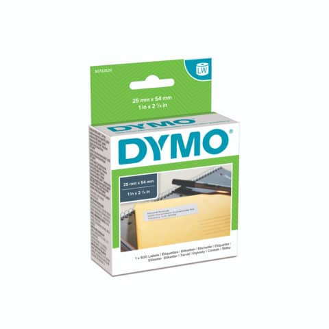 Dymo S0722520 Etikettenrollen Rücksendeetikett 25x54mm, weiß