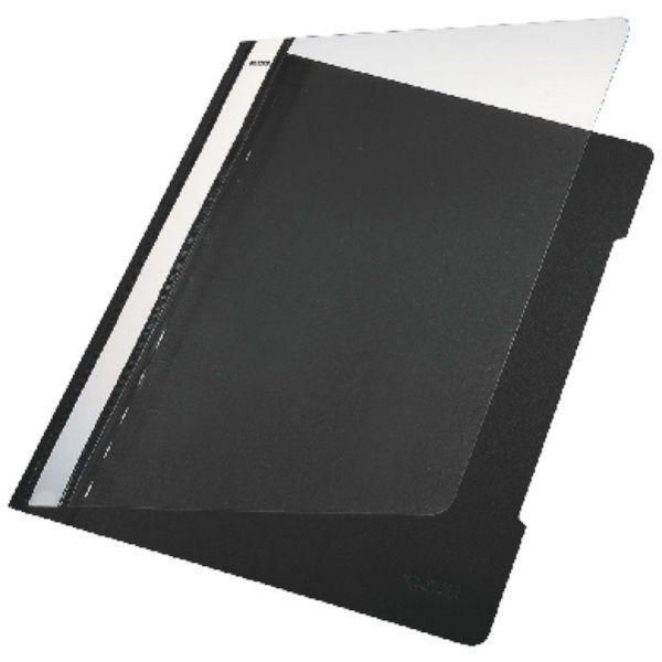 Leitz 4191 PVC Hefter schwarz Standard, A4, langes Beschriftungsfeld
