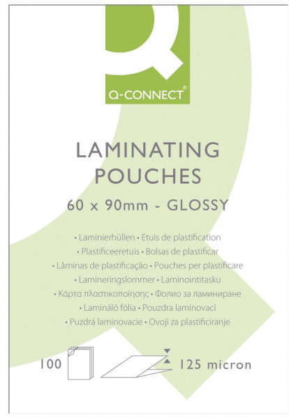 Q-Connect Laminierfolien Business Card, 125 mic 100 Stück