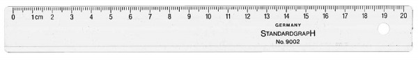 Standardgraph Kunststofflineal, 20 cm