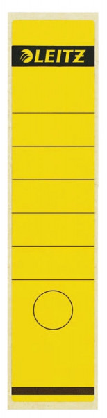1640 Rückenschilder - Papier, lang/breit, 10 Stück, gelb