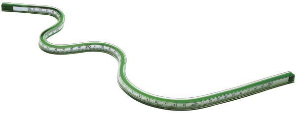 Rumold Flexibles Kurvenlineal mit mm-Teilung, 30 cm
