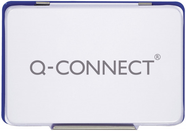 Q-Connect Metall Stempelkissen Größe 2 blau, 11x7cm