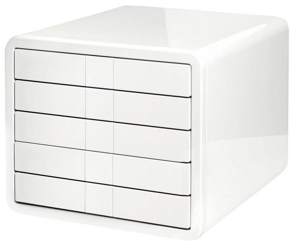 Schubladenbox i-Box - A4/C4, 5 geschlossene Schubladen, weiß