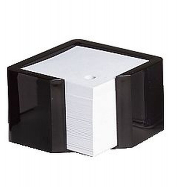 arlac® Zettelbox schwarz, gefüllt 600 Blatt 10 x 10 cm